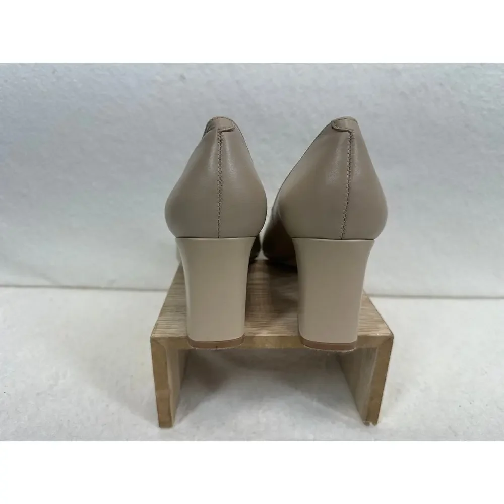 Marc Fisher LTD Zala Block Heel Pump SZ 5 Workwear Classic Neutral Minimalist - Picture 7 of 9
